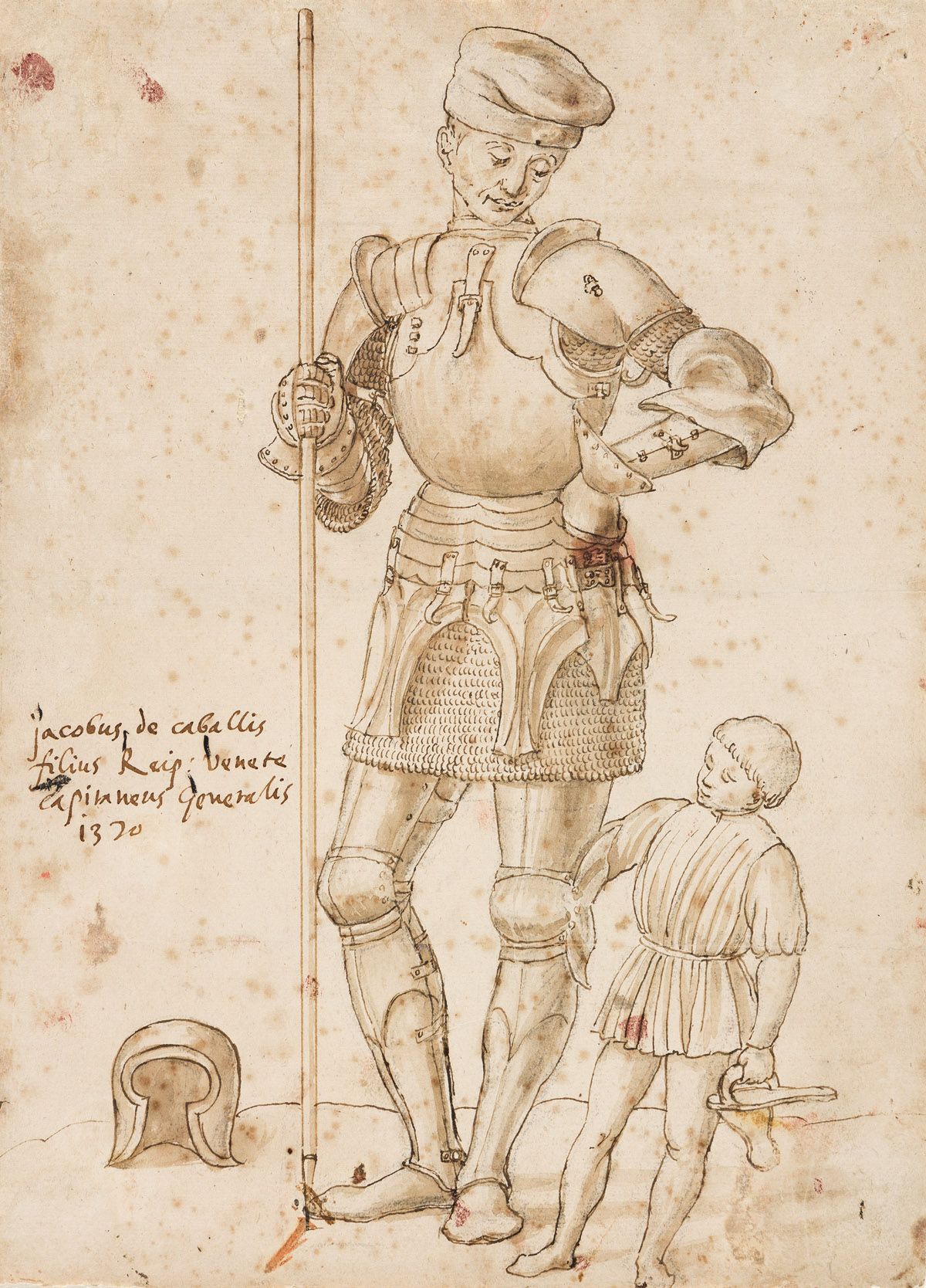 VENETIAN SCHOOL, 16TH CENTURY A Knight in Armor with a Page.